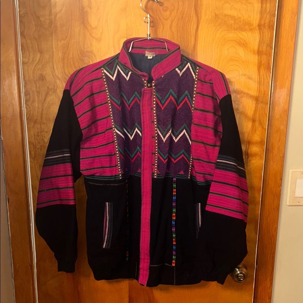 Colorful Geometric Pattern Indigenous Jacket - image 1